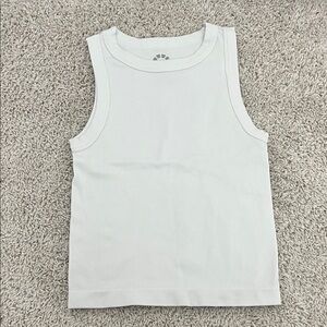 Anthropologie White Ribbed Tank